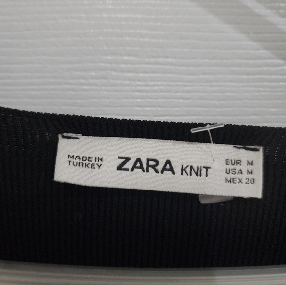 Zara Bodysuit With Bead Trim Black Long Sleeve Large - Picture 4 of 6